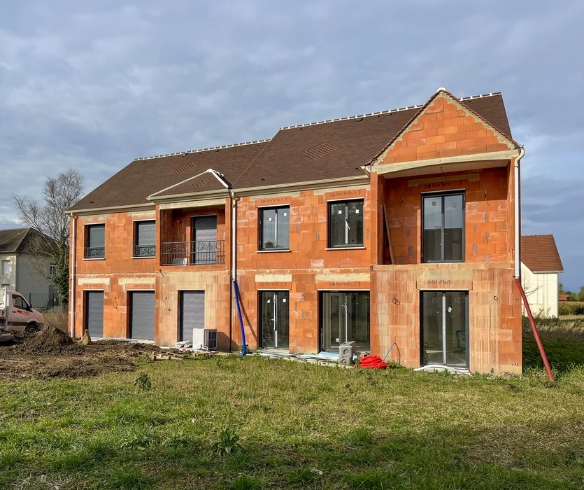 Chantier de construction résidentielle en cours